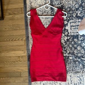 Herve Leger Red Mini Dress
